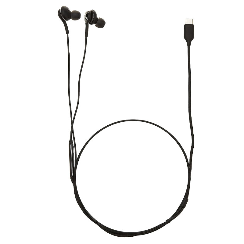 هندزفری سامسونگ مدل EO-IC100BBEGUS Type-C دو گوشی، با رابط USB Type-C، مناسب برای مکالمه